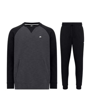 Nike Sportswear Optic Crew Neck Tracksuit in Black