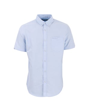 Ben Sherman Oxford-overhemd met korte mouwen voor heren, hemelsblauw