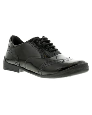 Kickers bridie brogue leren meisjes kinderschoenen zwart