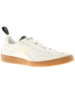 Unisex Premium lederen bovenkant veter omhoog Retro Fashion Trainer met verweerde afwerking