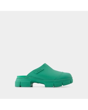 Grönt återvunnet gummi Retro Mules