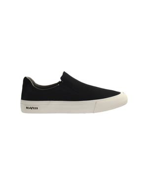 Seavees Hawthrone Slip On Standard Black Poplin Black Womens Shoes