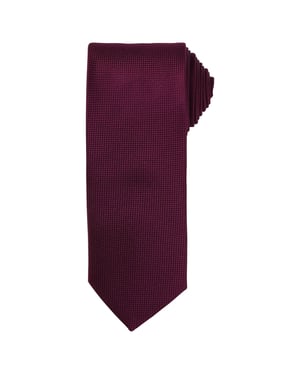 Premier Unisex Adult Micro Waffle Tie (Aubergine)