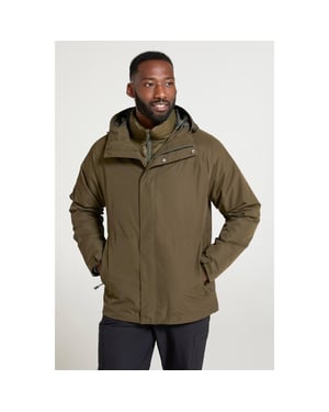 Mountain Warehouse Heren Alaskan 3 In 1 Waterdichte Jas (Khaki)