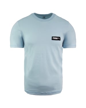 Puma Relaxed Fit Short Sleeve Crew Neck Mens Blue Top 582687 18