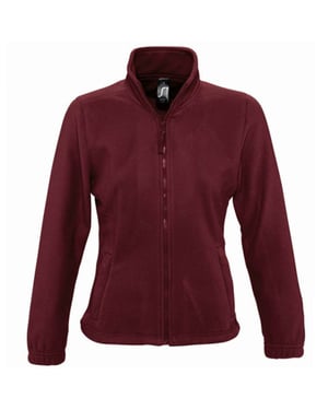 SOLS Dames/dames North Full Zip Fleece Jacket (Bourgondië)