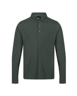 Regatta Mens Pro Long-Sleeved Polo Shirt (Dark Green)