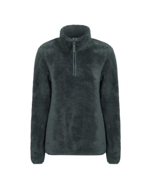 Mountain Warehouse Fleece Teddy Fleece Quarter Zip Fleecetröja för damer/damer (Grön)