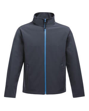 Regatta Standout Mens Ablaze Printable Softshell Jacket (Navy/French Blue)