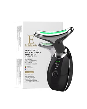 AGE -DEFYING FACE AND NECK MASSAGER - Black