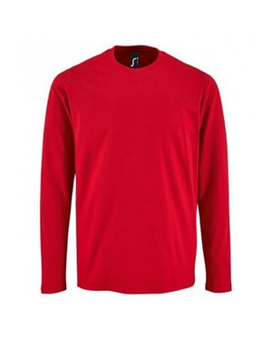 SOLS Heren Keizerlijk T-Shirt met lange mouwen (Rood)