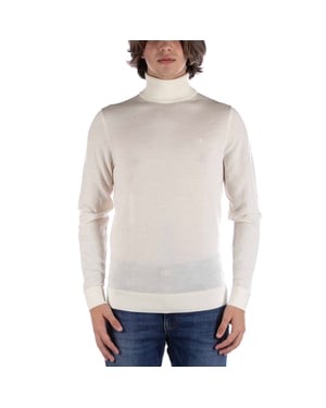 Calvin Klein Superior Wool Turtle Cream Sweater