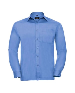 Russell Collection Mens Poplin Easy-Care Formal Shirt (Corporate Blue)