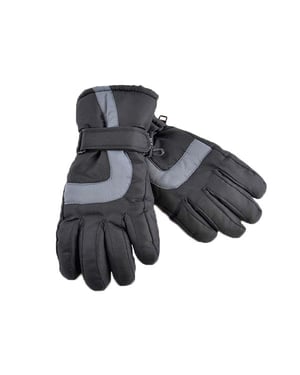 Thinsulate - Thermal Childrens Ski Gloves | Waterproof Gloves for Boys - Black