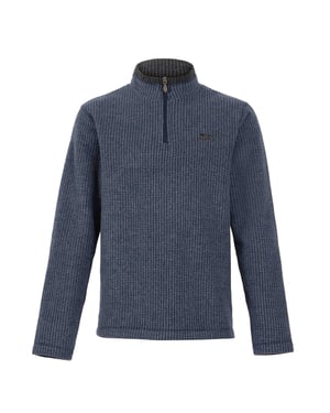 Weird Fish Heren Newark Grid Eco Friendly Quarter Zip Fleece Top (Marine)