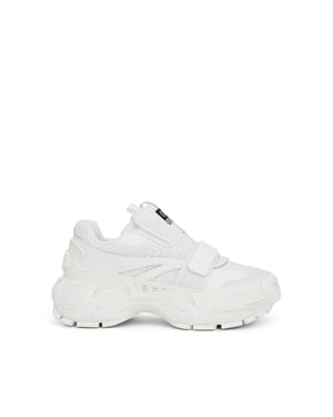 Gebroken witte handschoen slip witte sneakers