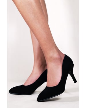 Where's That From Womens 'Paola' Mid High Heel Court Pump Shoes With Pointed Toe