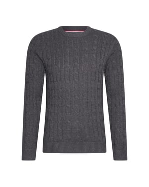 Cappuccino Italia Tröjor Kabel Pullover Antracitgrå