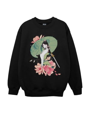 Disney Meisjes Mulan Magnolia Collage Sweatshirt (Zwart)