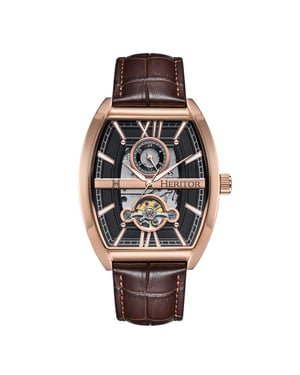 Heritor Automatische Masterson Semi-Skelet Veelzijdige Leren Band Horloge
