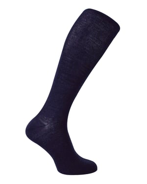 Mens Knee High Merino Wool Socks | Steven | Winter Long Boot Socks - Navy