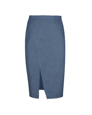 Pencilkjol i blå denimstil