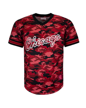 Mitchell & Ness Camo Mesh Team Colour Chicago Bulls T-shirt för herrar