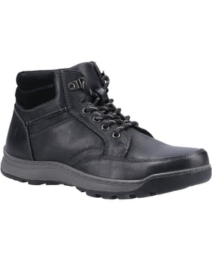 Hush Puppies Heren Grover Leren Laarzen (Zwart)