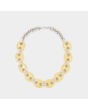 X Acht ketting van verguld messing
