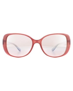 Guess zonnebril gu7554 74f roze roze bruine gradiënt