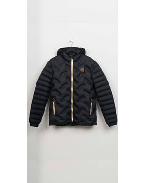 D Rock Mens Quilted Puffer Jacket With Hooded Padded