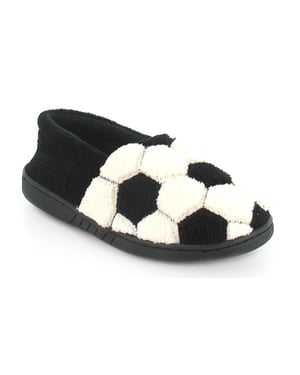 New Boys/Childrens Black/White Full Novelty Design Slippers
