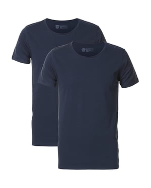 Petrol Industries - Heren 2-pack Basic T-shirts Ronde Hals - Blauw