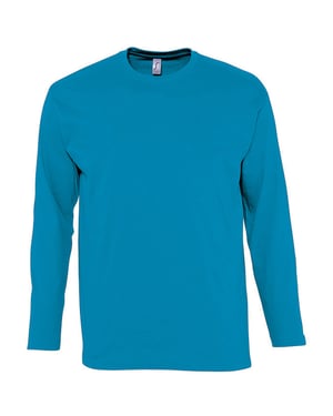 SOLS Mens Monarch Long Sleeve T-Shirt (Aqua)