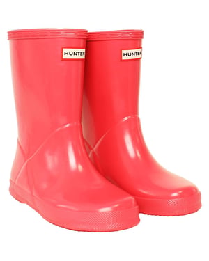 Hunter Gloss Kids Pink Wellington Boots