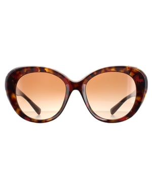 Valentino Butterfly Dames Red Havana Bruin Gradiënt VA4113 Zonnebril