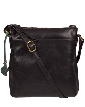 'Nikita' Navy Leather Cross Body Bag
