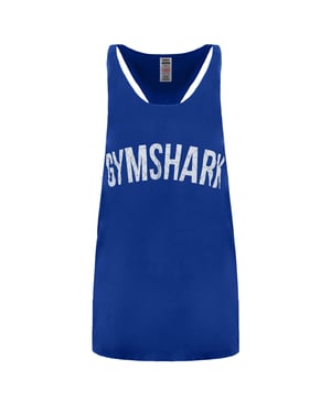 Gymshark Bold Stringer Heren Blauwe Tank Top
