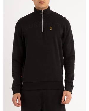 Luke 1977 Men's Sydney 1/4 Zip Sweat in Black