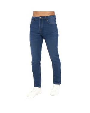Crosshatch Mens Lampoons Slim Jeans (Stone Wash)