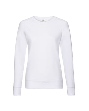 Fruit of the Loom Dames/Dames Lichtgewicht Lady Fit Raglan Sweatshirt (Wit)