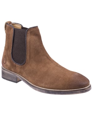 Cotswold Mens Corsham Town Leather Pull On Casual Chelsea Ankle Boots (Camel)