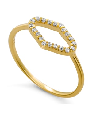Orphelia 'Normandië' Dames 925 Sterling Zilveren Ring - Goud ZR-7574/G