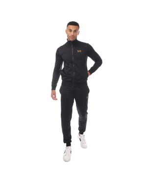 Heren Emporio Armani EA7 Trainingspak met volledige rits in zwart
