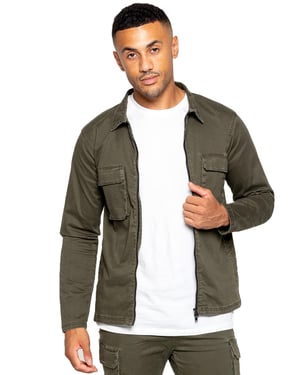 Enzo | Mens Cargo Overshirt Jacket