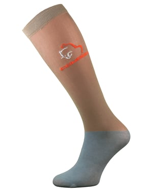 Comodo - Dames Kniehoge Paardrijsokken - Beige
