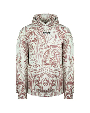 Nicce Logo Pullover Lange Mouw Heren Wit Roze Ash Hoodie 211 1 02 02 0338