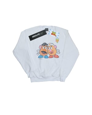 Disney Heren Toy Story 4 Mr en Mrs Aardappelhoofd Sweatshirt (Wit)