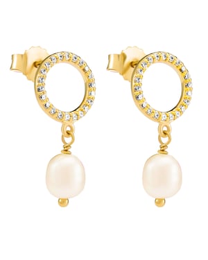 Orphelia 'Spa' Dames 925 Sterling Zilveren Oorbellen - Goud ZO-7575/G