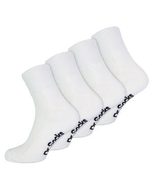 Dr.Socks - Bamboe diabetische enkelsokken voor heren - Wit